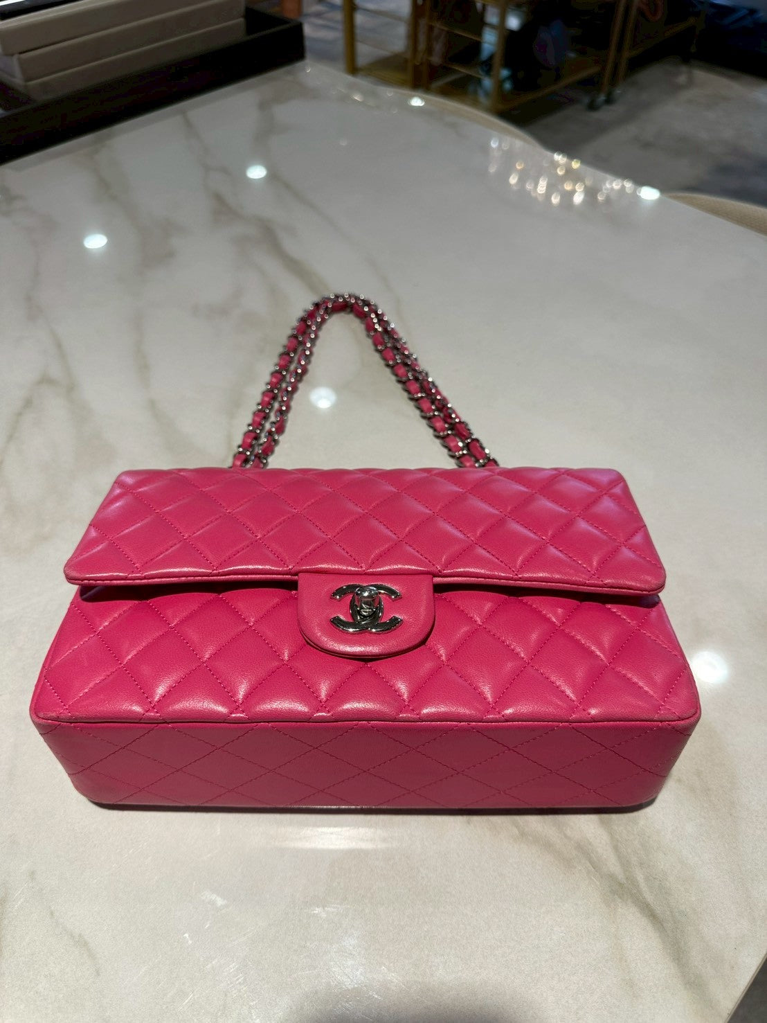 Chanel Classic Double Flap Bag PINK