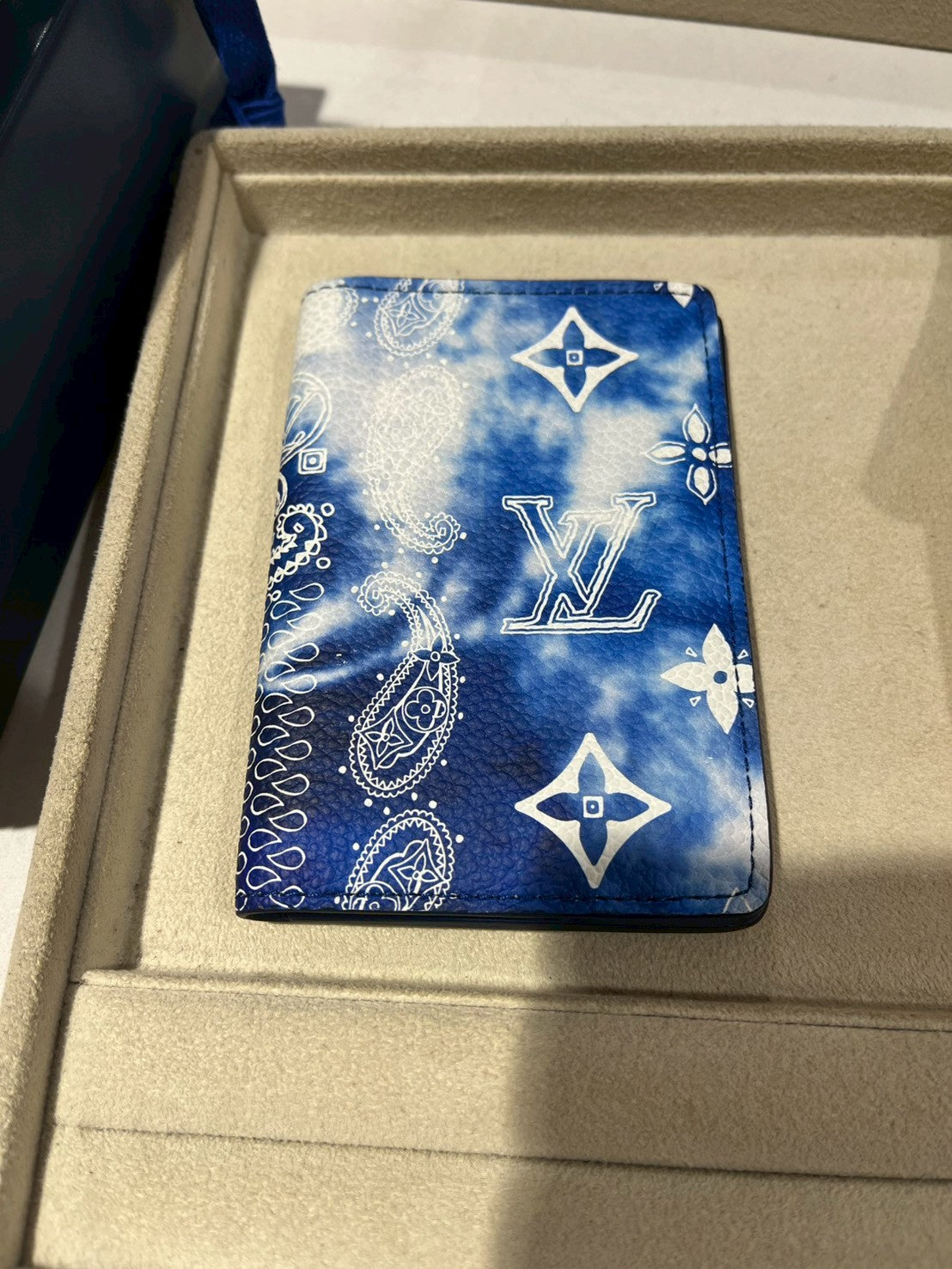 LV pokcet organizer Bandana Blue M81413