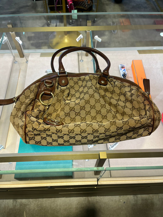 Gucci Canvas Bostoon bag